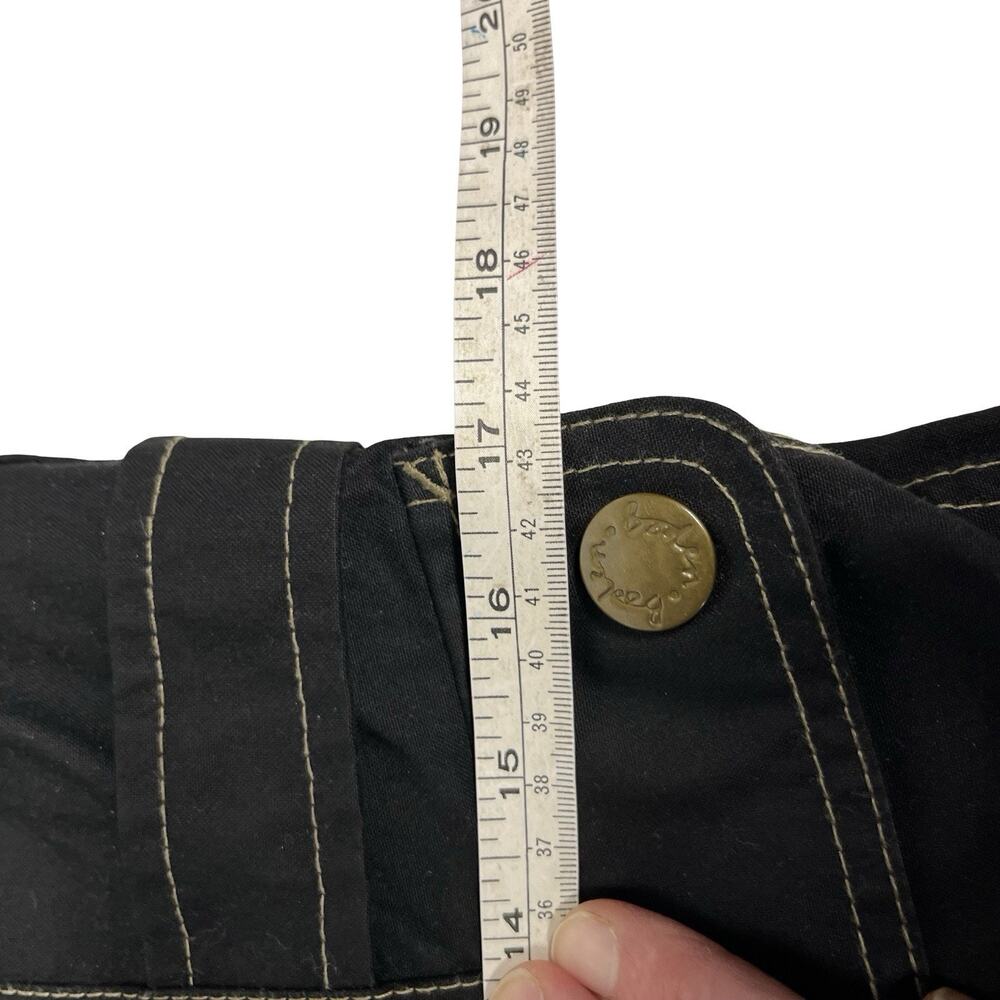 Boden Waxed Cotton Jacket Black Contrast Stitch Utility Pockets Size 10 - Picture 15 of 16